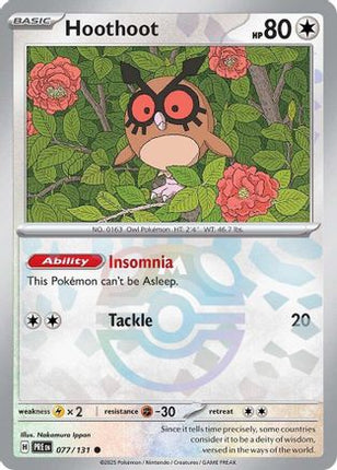 Hoothoot (Master Ball Pattern) - 77/null [SV: Prismatic Evolutions] Holofoil