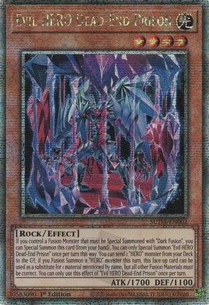 Evil HERO Dead-End Prison  [SUDA-EN002] Quarter Century Secret Rare 1st Edition
