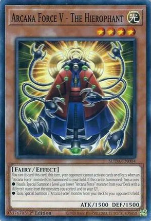 Arcana Force V - The Hierophant [SUDA-EN004] Common / Short Print 1st Edition