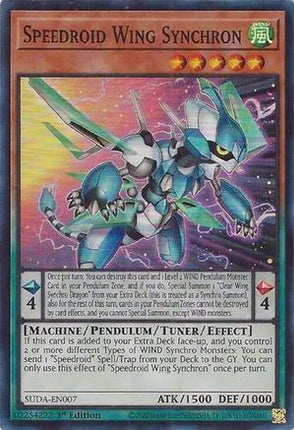 Speedroid Wing Synchron [SUDA-EN007] Super Rare 1st Edition