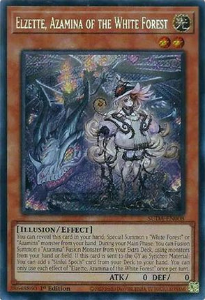 Elzette, Azamina of the White Forest [SUDA-EN008] Secret Rare 1st Edition