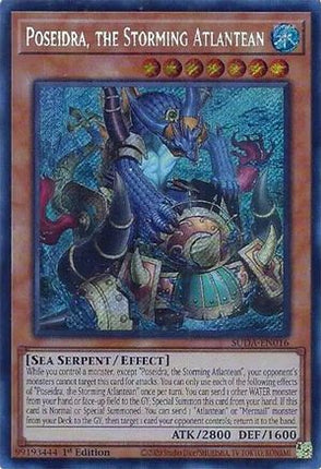 Poseidra, the Storming Atlantean (Secret Rare) [SUDA-EN016] 1st Edition