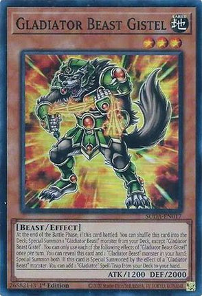 Gladiator Beast Gistel [SUDA-EN017] Super Rare 1st Edition