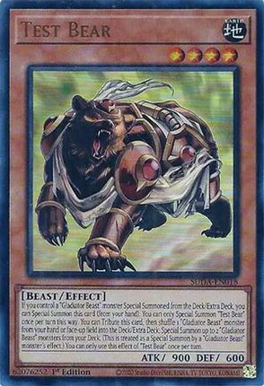 Test Bear [SUDA-EN018] Ultra Rare 1st Edition