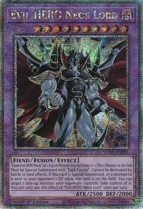 Evil HERO Neos Lord  [SUDA-EN031] Quarter Century Secret Rare 1st Edition