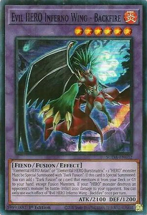 Evil HERO Inferno Wing - Backfire (Super Rare) [SUDA-EN032] 1st Edition