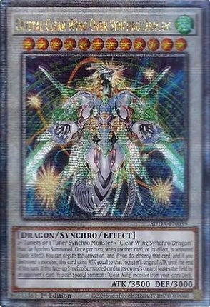 Crystal Clear Wing Over Synchro Dragon  [SUDA-EN039] Quarter Century Secret Rare 1st Edition
