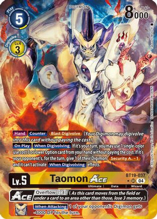 Taomon ACE (Alternate Art) [BT19-037] [Release Special Booster 2.5] Foil