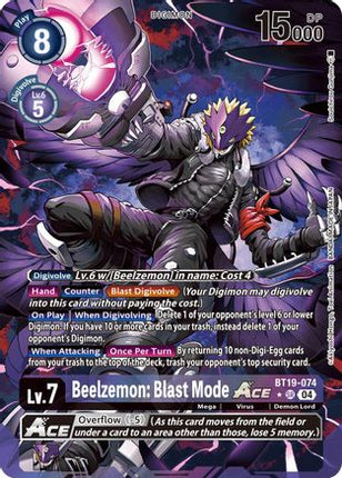 Beelzemon: Blast Mode ACE (Alternate Art) [BT19-074] [Release Special Booster 2.5] Foil