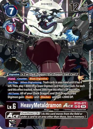 HeavyMetaldramon ACE (Textured) [BT20-077] [Release Special Booster 2.5] Foil