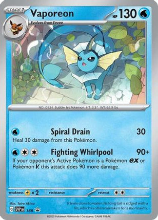 Vaporeon - 168 (Cosmos Holo) - 168/null [SV: Scarlet & Violet Promo Cards] Holofoil