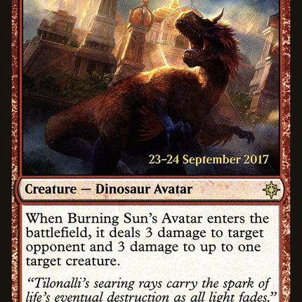 Burning Sun's Avatar [Ixalan Promos] Prerelease Foil