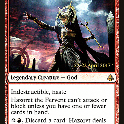 Hazoret the Fervent [Amonkhet Promos] Prerelease Foil