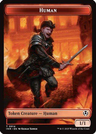 Human (0014) // Emblem - Chandra, Dressed to Kill Double-Sided Token [Innistrad Remastered]