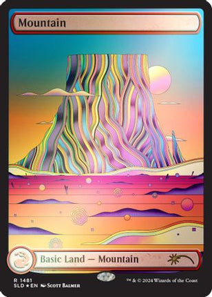 Mountain (1481) (Rainbow Foil) (1481) [Secret Lair Drop Series] Foil