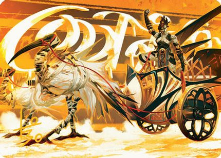 Skyseer's Chariot Art Card (Gold-Stamped Signature) [Art Series: Aetherdrift]