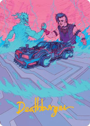Demonic Junker Art Card (Gold-Stamped Signature) [Art Series: Aetherdrift]