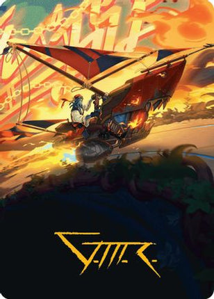 Boosted Sloop Art Card (Gold-Stamped Signature) [Art Series: Aetherdrift]