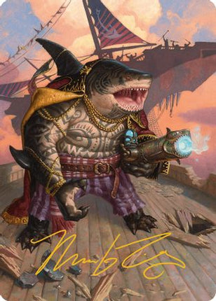 Captain Howler, Sea Scourge Art Card (4/54) (Gold-Stamped Signature) [Art Series: Aetherdrift]