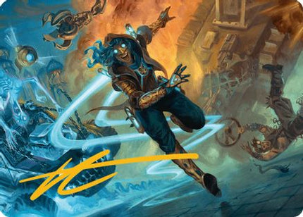 Sita Varma, Masked Racer Art Card (Gold-Stamped Signature) [Art Series: Aetherdrift]