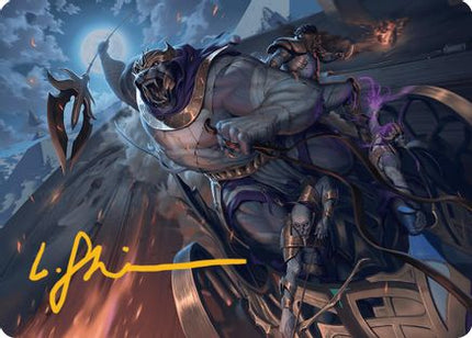 Zahur, Glory's Past Art Card (Gold-Stamped Signature) [Art Series: Aetherdrift]