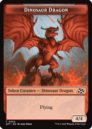 Dinosaur Dragon // Treasure Double-Sided Token [Aetherdrift] Foil