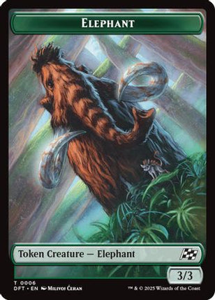 Elephant // Zombie (0003) Double-Sided Token [Aetherdrift]