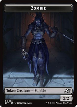 Zombie (0003) // Pilot Double-Sided Token [Aetherdrift] Foil