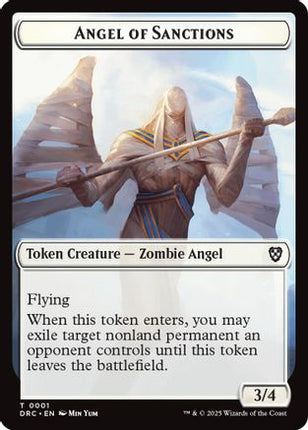 Angel of Sanctions // Vizier of Many Faces Double-Sided Token [Commander: Aetherdrift] Foil