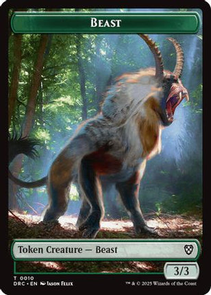Beast (0010) // Beast (0011) Double-Sided Token [Commander: Aetherdrift] Foil