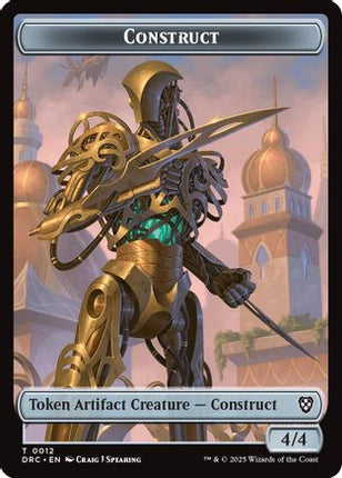 Construct // Golem (0013) Double-Sided Token [Commander: Aetherdrift] Foil