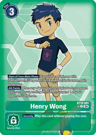 Henry Wong (Release Special Booster 2.5: Box Promotion Pack) [BT19-085] [Release Special Booster 2.5] Foil
