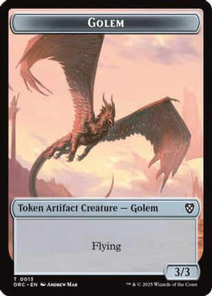 Golem (0013) // Nalaar Aetherjet Double-Sided Token [Commander: Aetherdrift]