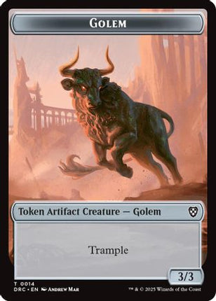 Golem (0014) // Thopter (0010) Double-Sided Token [Commander: Aetherdrift]