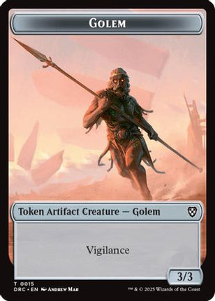 Golem (0015) // Thopter (0009) Double-Sided Token [Commander: Aetherdrift]