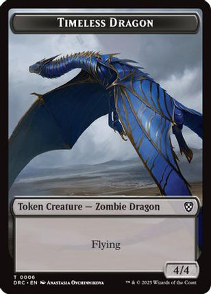 Timeless Dragon // Zombie (0003) Double-Sided Token [Commander: Aetherdrift]