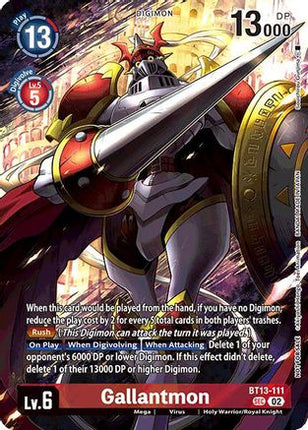 Gallantmon (Limited Card Pack) [BT13-111] [World Convergence]