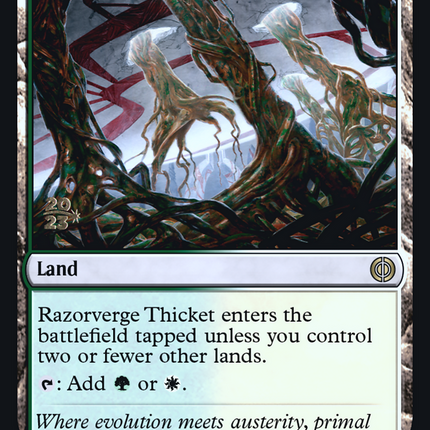 Razorverge Thicket [Phyrexia: All Will Be One Promos] Prerelease Foil