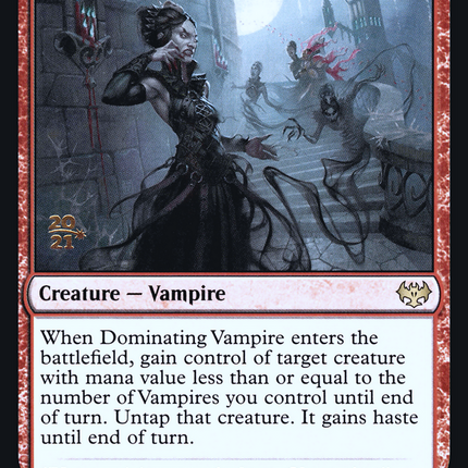 Dominating Vampire [Innistrad: Crimson Vow Promos] Prerelease Foil