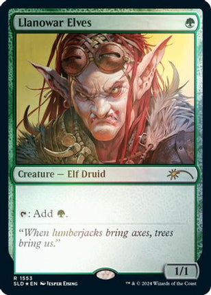 Llanowar Elves (1553) (Rainbow Foil) [Secret Lair Drop Series] Foil