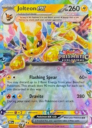 Jolteon ex - 030/131 (Prismatic Evolutions Stamp) [Miscellaneous Cards & Products] Holofoil