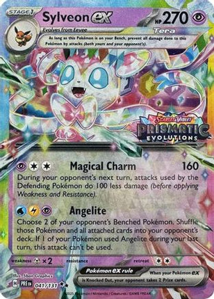 Sylveon ex - 041/131 (Prismatic Evolutions Stamp) [Miscellaneous Cards & Products] Holofoil