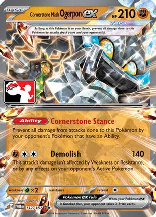 Cornerstone Mask Ogerpon ex (112) [Prize Pack Series Cards] Holofoil