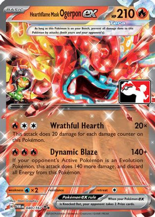 Hearthflame Mask Ogerpon ex - 040/167 (40) [Prize Pack Series Cards] Holofoil