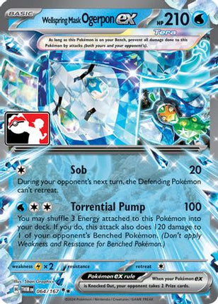 Wellspring Mask Ogerpon ex (64) [Prize Pack Series Cards] Holofoil