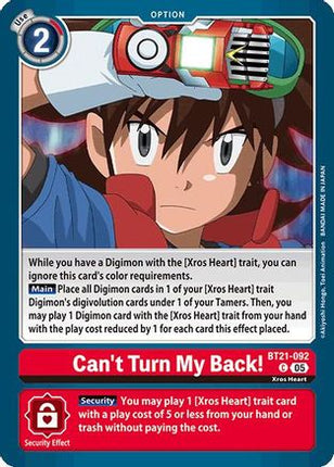 Can't Turn My Back! [BT21-092] [World Convergence]