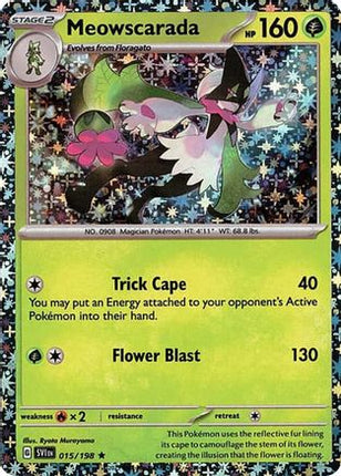 Meowscarada - 015/198 (Sparkle Holo) [Miscellaneous Cards & Products] Holofoil