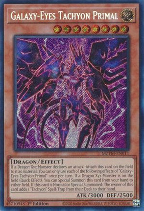 Galaxy-Eyes Tachyon Primal [MZTM-EN011] Secret Rare 1st Edition