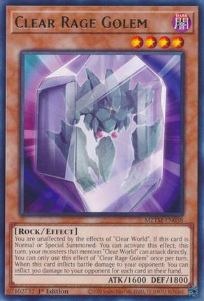 Clear Rage Golem [MZTM-EN038] Rare 1st Edition
