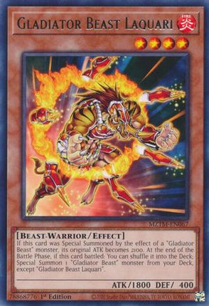 Gladiator Beast Laquari [MZTM-EN067] Rare 1st Edition